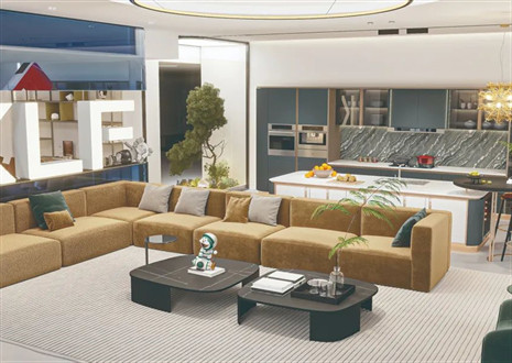 HIMALAYA居住空间设计奖丨易构易设计&凯发官网：客餐厨一体化空间-无界之居